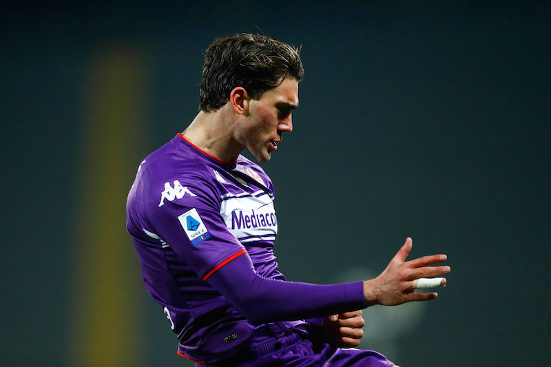 Vlahovic à la Fiorentina, avant son transfert à la Juventus